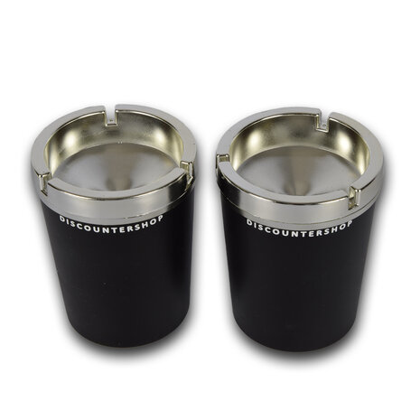 Discountershop Ashtray | Car ashtray | ashtrays | plastic | black | With Deskel | Set Of 2 | cigarette ashtray | 10cm*13cm Discountershop Ashtray | Car ashtray | ashtrays | plastic | black | With Deskel | Set Of 2 | cigarette ashtray | 10cm*13cm