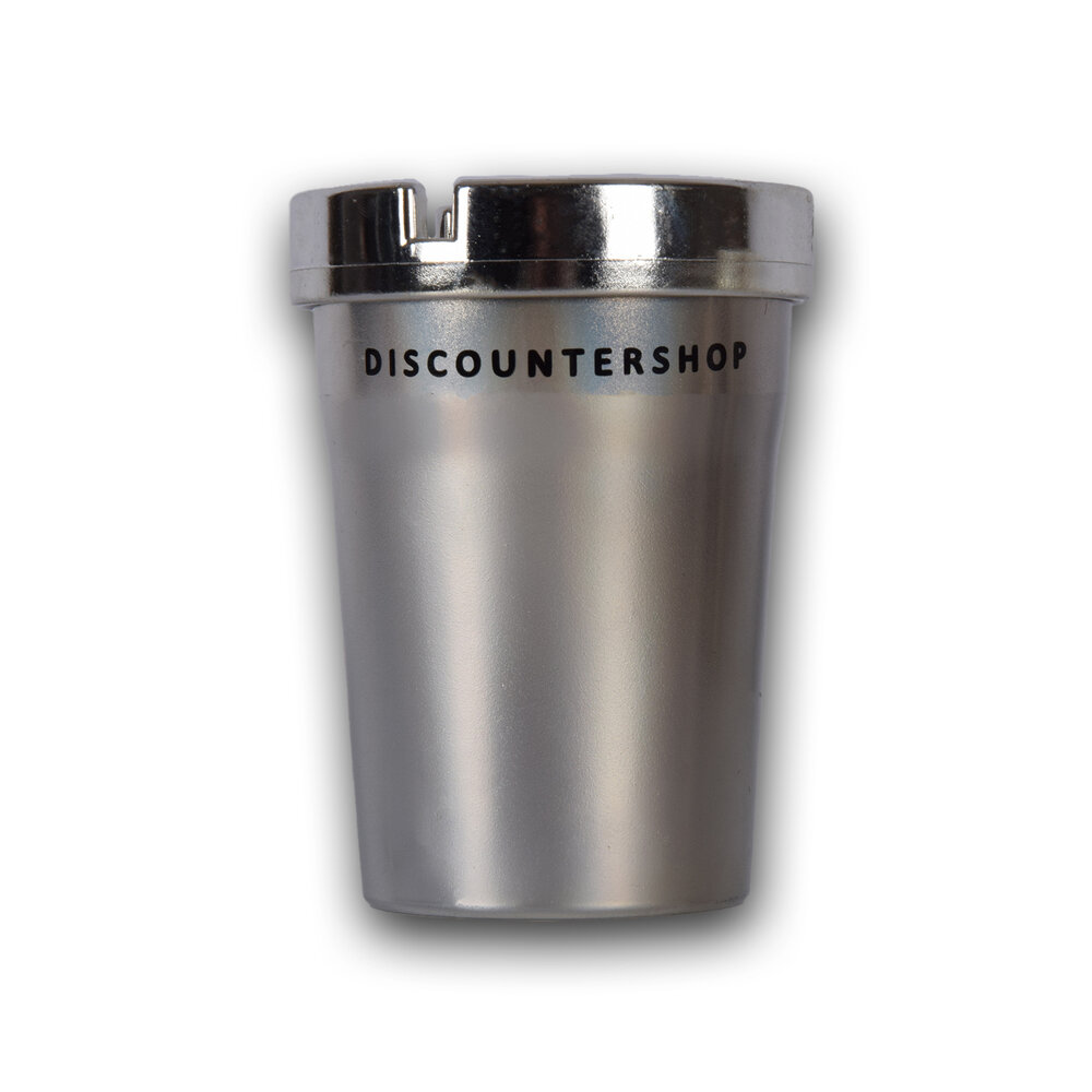 Discountershop 1X | Car ashtray | ashtray | Silver | plastic | Table ashtray | With lid | Fragrance Free/Smoke Free | 10cm*8cm Discountershop 1X | Car ashtray | ashtray | Silver | plastic | Table ashtray | With lid | Fragrance Free/Smoke Free | 10cm*8cm