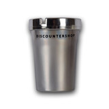 Discountershop 1X | Auto asbak | asbak | Zilver | kunststof | Tafelasbak | Met deskel | Geurvrije/rookvrije | 10cm*8cm