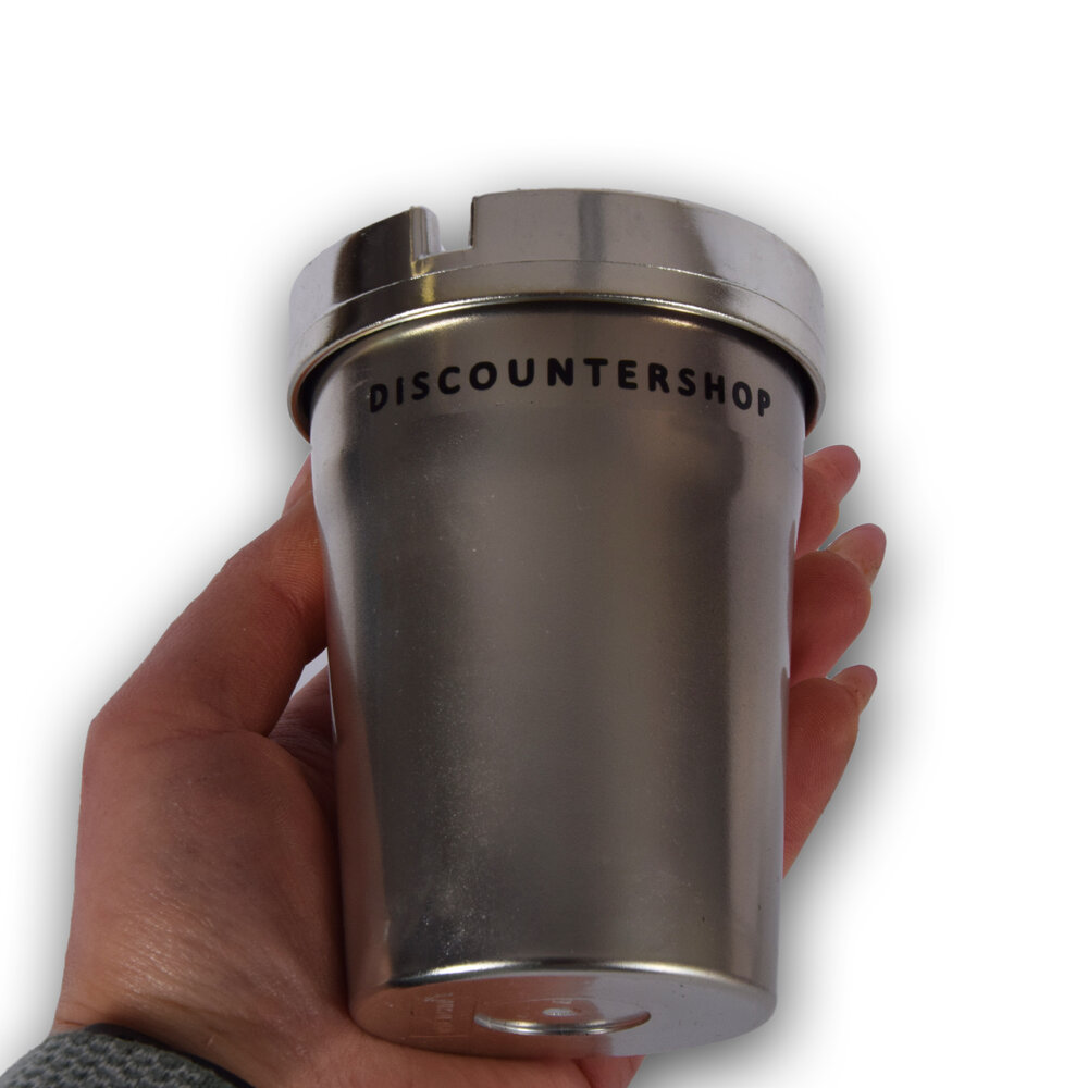 Discountershop 1X | Auto asbak | asbak | Zilver | kunststof | Tafelasbak | Met deskel | Geurvrije/rookvrije | 10cm*8cm Discountershop 1X | Auto asbak | asbak | Zilver | kunststof | Tafelasbak | Met deskel | Geurvrije/rookvrije | 10cm*8cm