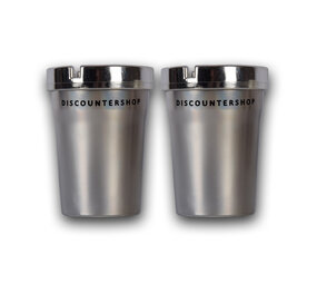 Discountershop Car ashtray | ashtray | Silver | Plastic | Set of 2 | cigarette extinguishing car ashtray | Car accessories | 10cm*8cm Discountershop Car ashtray | ashtray | Silver | Plastic | Set of 2 | cigarette extinguishing car ashtray | Car accessories | 10cm*8cm