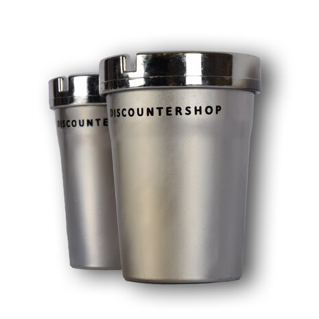 Discountershop Car ashtray | ashtray | Silver | Plastic | Set of 2 | cigarette extinguishing car ashtray | Car accessories | 10cm*8cm Discountershop Car ashtray | ashtray | Silver | Plastic | Set of 2 | cigarette extinguishing car ashtray | Car accessories | 10cm*8cm