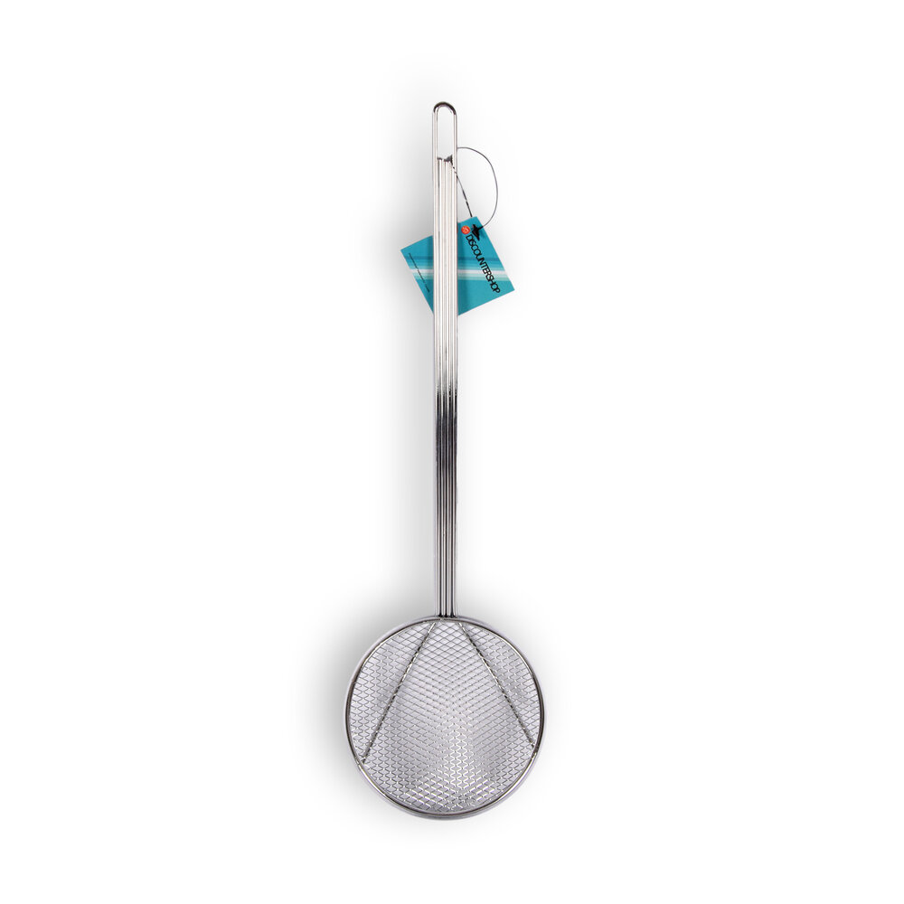 Discountershop RVS Schuimlepel 41 cm voor Oliebollen, Patat en Uienringen | Ophangbare Frituurlepel Discountershop RVS Schuimlepel 41 cm voor Oliebollen, Patat en Uienringen | Ophangbare Frituurlepel