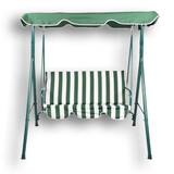 Discountershop Swing bench | Garden bench | Bench | white/green | Park bench | metal/polyester | MAX 220kg | Outdoor sofa | 140cm*153cm*110cm Discountershop Swing bench | Garden bench | Bench | white/green | Park bench | metal/polyester | MAX 220kg | Outdoor sofa | 140cm*153cm*110cm