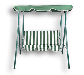 Discountershop Swing bench | Garden bench | Bench | white/green | Park bench | metal/polyester | MAX 220kg | Outdoor sofa | 140cm*153cm*110cm Discountershop Swing bench | Garden bench | Bench | white/green | Park bench | metal/polyester | MAX 220kg | Outdoor sofa | 140cm*153cm*110cm