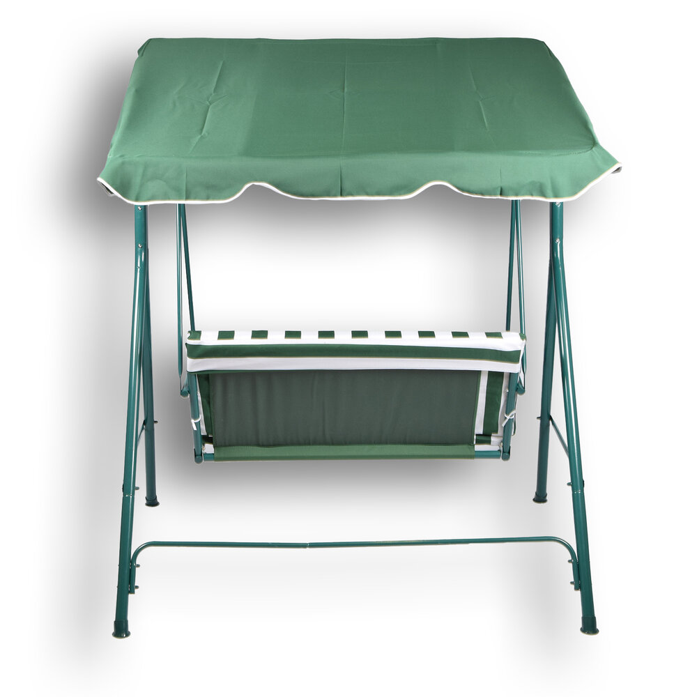 Discountershop Swing bench | Garden bench | Bench | white/green | Park bench | metal/polyester | MAX 220kg | Outdoor sofa | 140cm*153cm*110cm Discountershop Swing bench | Garden bench | Bench | white/green | Park bench | metal/polyester | MAX 220kg | Outdoor sofa | 140cm*153cm*110cm