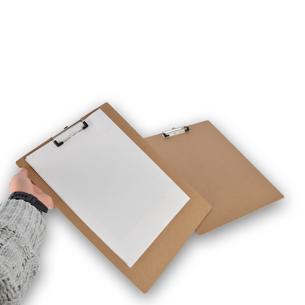 Discountershop Set Van 2 | Klembord | Klemborden | beige | A4 klembord | MDF | 287g | klemmap A4 | Clipboard | klemmap | 39cm*28cm*0.5cm