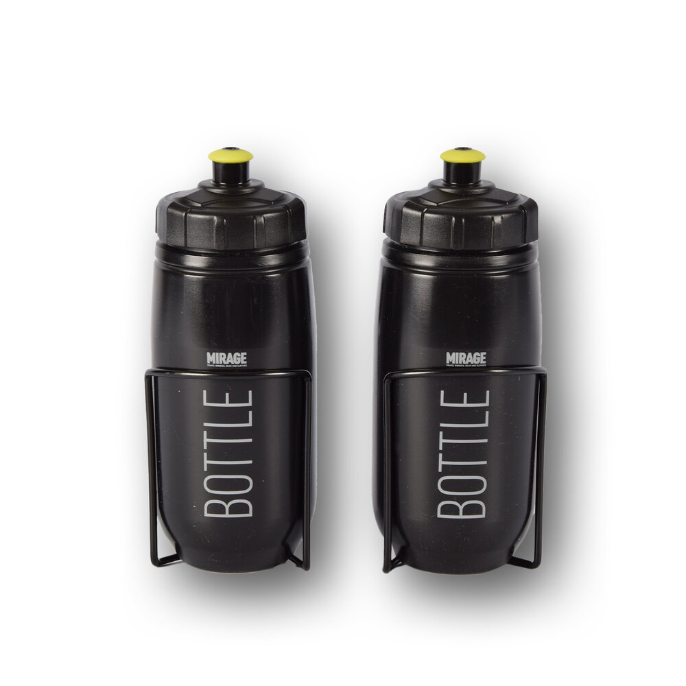 Discountershop Water bottle | Black | Drinking bottle | Plastic | Water bottles | With Holder | 300g | Sports water bottle | Bicycle water bottle | 7.3cm*22cm