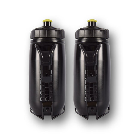 Discountershop Water bottle | Black | Drinking bottle | Plastic | Water bottles | With Holder | 300g | Sports water bottle | Bicycle water bottle | 7.3cm*22cm