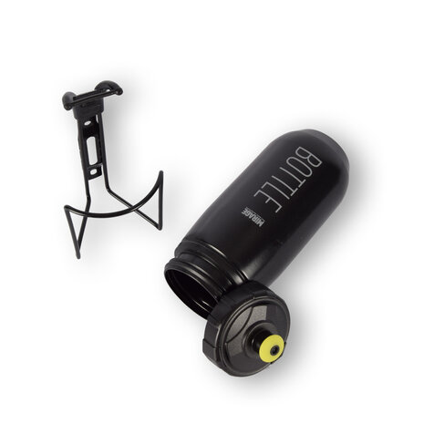 Merkloos Sports drink bottle - water bottle - Bottle with holder for your bike - bicycle bottle Black - Bottle - 0.6 l Merkloos Sports drink bottle - water bottle - Bottle with holder for your bike - bicycle bottle Black - Bottle - 0.6 l