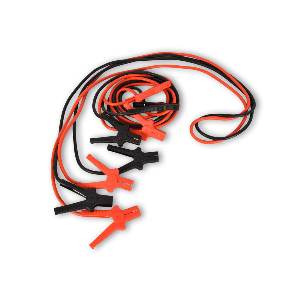 Discountershop 2 x | Start cable | Battery jumper cable | Car jump cable | Battery cables | red /black | Ampere: 300 | Cable Length: 3.5m Discountershop 2 x | Start cable | Battery jumper cable | Car jump cable | Battery cables | red /black | Ampere: 300 | Cable Length: 3.5m