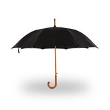 Discountershop Paraplu | Zwart | Stormparaplu | polyester | automatische paraplu | 395g | Stevige paraplu | Opvouwbare paraplu | Houten handvat | 89cm*98cm
