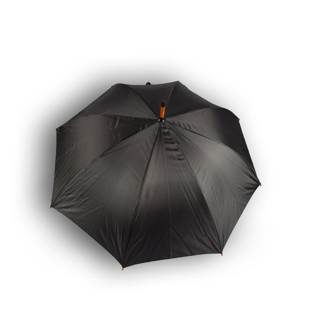 Discountershop Paraplu | Zwart | Stormparaplu | polyester | automatische paraplu | 395g | Stevige paraplu | Opvouwbare paraplu | Houten handvat | 89cm*98cm