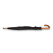 Discountershop Umbrella | black | Storm umbrella | polyester | automatic umbrella | 395g | Sturdy umbrella | Folding umbrella | Wooden handle | 89cm*98cm