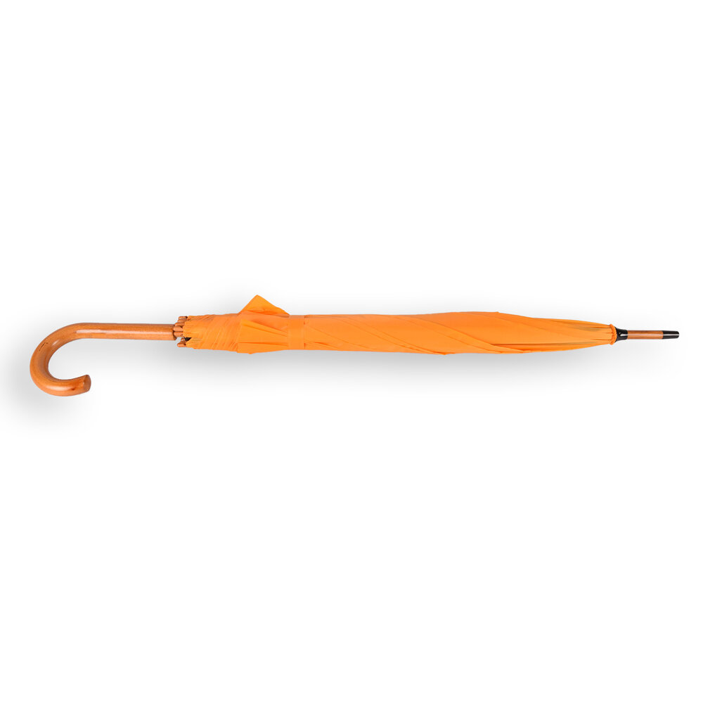 Discountershop Grote Paraplu 98 cm Geel – Windbestendige Automatische Paraplu met Houten Handvat en Haak voor Dames en Heren – Sterke Paraplu voor Regen & Outdoor