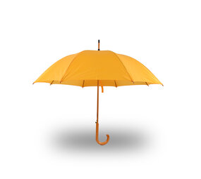 Discountershop Umbrella 98 cm Yellow – Windproof Umbrella with Wooden Handle