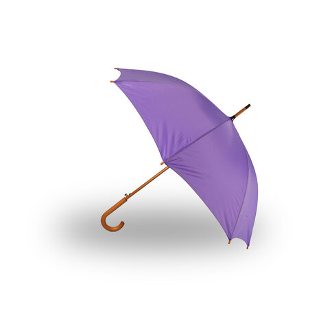 Discountershop Umbrella | purple | Storm umbrella | polyester | automatic umbrella | 395g | Sturdy umbrella | Folding umbrella | Wooden handle | 89cm*98cm