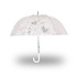 Transparent Wedding Umbrella 98cm with Lace – Exquisite White Bridal Entry Umbrella – Windproof J Handle Umbrella – Automatic Opening