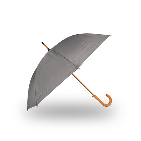 Discountershop Automatische Opvouwbare Paraplu Grijs Ø98 cm – Windproof Paraplu voor Volwassenen met Houten Handvat Discountershop Automatische Opvouwbare Paraplu Grijs Ø98 cm – Windproof Paraplu voor Volwassenen met Houten Handvat