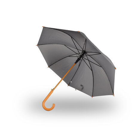 Discountershop Automatische Opvouwbare Paraplu Grijs Ø98 cm – Windproof Paraplu voor Volwassenen met Houten Handvat Discountershop Automatische Opvouwbare Paraplu Grijs Ø98 cm – Windproof Paraplu voor Volwassenen met Houten Handvat