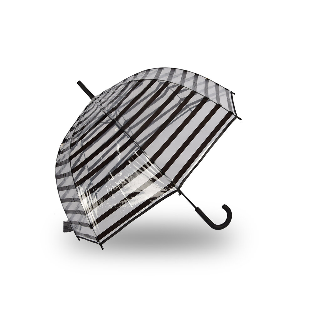 Discountershop Paraplu | Transparent | Stormparaplu | Polyester | 350g | Stevige Paraplu | Opvouwbare Paraplu | Kunstsof Handvat | 86cm