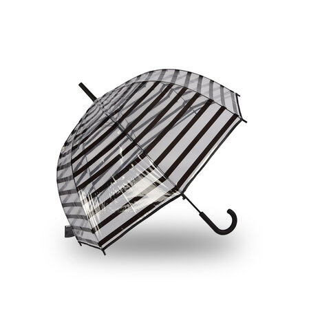 Discountershop Paraplu | Transparent | Stormparaplu | Polyester | 350g | Stevige Paraplu | Opvouwbare Paraplu | Kunstsof Handvat | 86cm