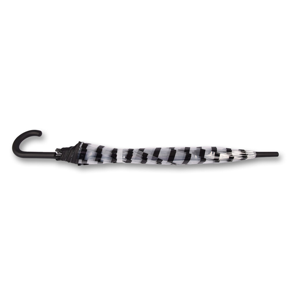 Discountershop Paraplu | Transparent | Stormparaplu | Polyester | 350g | Stevige Paraplu | Opvouwbare Paraplu | Kunstsof Handvat | 86cm