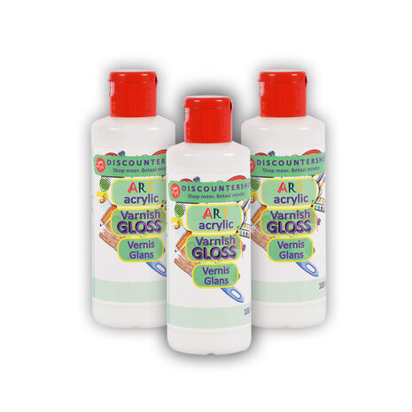 Discountershop 3 pieces | Varnis | 100ml | Acrylic varnish | hobby shop | 300g | Glossy varnish | transparent | 11.5cm*3.5cm Discountershop 3 pieces | Varnis | 100ml | Acrylic varnish | hobby shop | 300g | Glossy varnish | transparent | 11.5cm*3.5cm