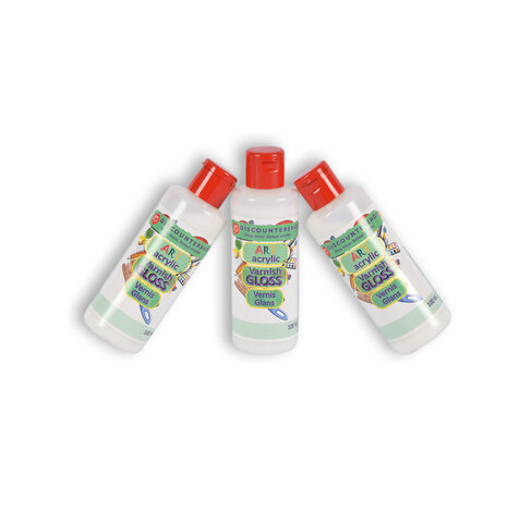 Discountershop 3 stuks | Varnish | 100 ml | Acrylvernis | hobbywinkel | 300 g | Glanzende vernis | transparent | 11.5cm*3.5cm Discountershop 3 stuks | Varnish | 100 ml | Acrylvernis | hobbywinkel | 300 g | Glanzende vernis | transparent | 11.5cm*3.5cm