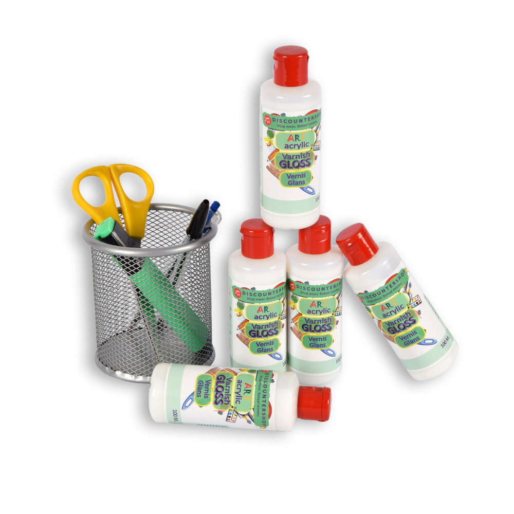 Discountershop 5 pieces | Varnis | 100ml | Acrylic varnish | hobby shop | 504g | Glossy varnish | transparent | 11.5cm*3.5cm Discountershop 5 pieces | Varnis | 100ml | Acrylic varnish | hobby shop | 504g | Glossy varnish | transparent | 11.5cm*3.5cm