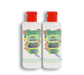 Discountershop 2 stuks | Varnish | 100 ml | Acrylvernis | hobbywinkel | 196 g | Glanzende vernis | transparent | 11.5cm*3.5cm Discountershop 2 stuks | Varnish | 100 ml | Acrylvernis | hobbywinkel | 196 g | Glanzende vernis | transparent | 11.5cm*3.5cm