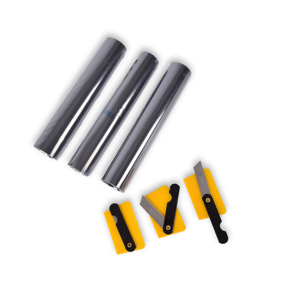 Merkloos 3pcs | Window film | plastic | Sun protection film | Black | 171g | Car window film | 150cm*20cm Merkloos 3pcs | Window film | plastic | Sun protection film | Black | 171g | Car window film | 150cm*20cm
