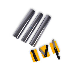 Merkloos 3pcs | Window film | plastic | Sun protection film | Black | 171g | Car window film | 150cm*20cm Merkloos 3pcs | Window film | plastic | Sun protection film | Black | 171g | Car window film | 150cm*20cm