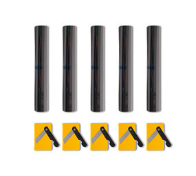 Merkloos 5pcs | Window film | plastic | Sun protection film | Black | 286g | Car window film | 150cm*20cm Merkloos 5pcs | Window film | plastic | Sun protection film | Black | 286g | Car window film | 150cm*20cm