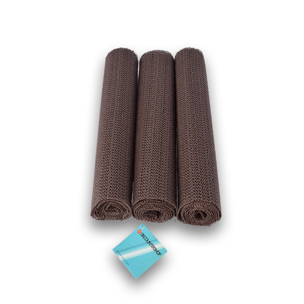 Discountershop Non-slip mat | Kitchen drawers | 306g | Rubber anti-slip mat | 3 Pieces | Brown | 150cm*30cm Discountershop Non-slip mat | Kitchen drawers | 306g | Rubber anti-slip mat | 3 Pieces | Brown | 150cm*30cm