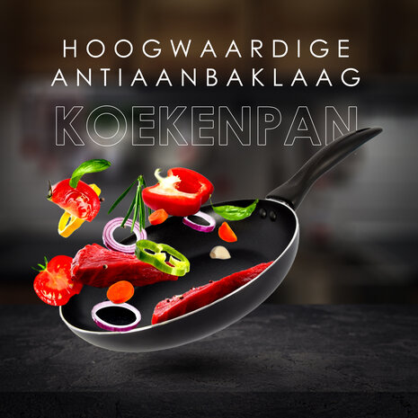 Discountershop Frying pan | frying pans | Aluminum | BLACK | induction hob | Round | Wok pan | 440g | Frying pan for induction | 43cm*24cm*4.50cm Discountershop Frying pan | frying pans | Aluminum | BLACK | induction hob | Round | Wok pan | 440g | Frying pan for induction | 43cm*24cm*4.50cm