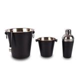 Discountershop Luxury Black Stainless Steel Cocktail Set 4-piece | Includes Shaker & Coolers | Ideal Gift Discountershop Luxury Black Stainless Steel Cocktail Set 4-piece | Includes Shaker & Coolers | Ideal Gift