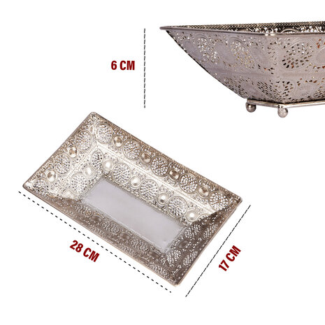 Discountershop Elegante Sieradendoosjes voor al je Juwelen - Zilveren Opbergdoos - 17x6x28cm Discountershop Elegante Sieradendoosjes voor al je Juwelen - Zilveren Opbergdoos - 17x6x28cm