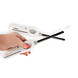 Discountershop BBQ Lighter Set 26 cm - 2 Refillable Gas Lighters in White With Child Lock for Barbecue, Kitchen, Candles and Outdoor Use