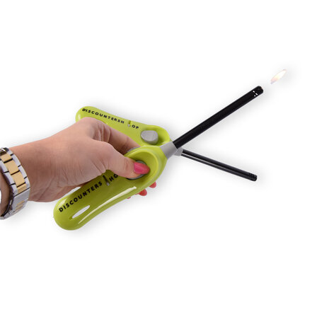 Merkloos Package of 2x Refillable BBQ Green Lighters | 26 cm x 3.50 cm | With Child Protection Merkloos Package of 2x Refillable BBQ Green Lighters | 26 cm x 3.50 cm | With Child Protection