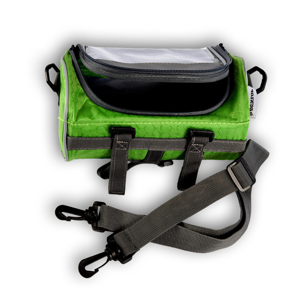 Discountershop Fietsstuurtas | groen | polyester | stuurtas fiets | met smartphonehouder | waterbestendig | Fietstas | Fietsaccessoires | 21cm*12.5cm Discountershop Fietsstuurtas | groen | polyester | stuurtas fiets | met smartphonehouder | waterbestendig | Fietstas | Fietsaccessoires | 21cm*12.5cm