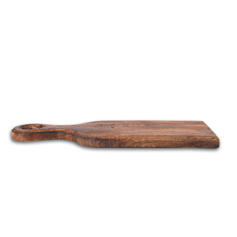 Discountershop Snijplankje | Houten snijplankje | Met handvat | Kaasplank | 553 g | donker bruin | 38cm*2cm*14.5cm