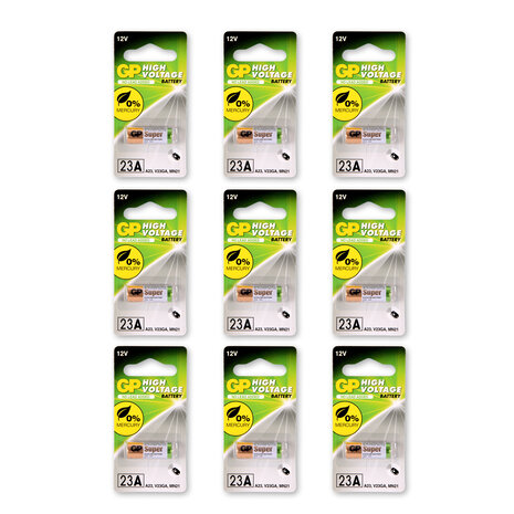 Discountershop 1 set van 9 pieces | 23A alkaline | Batteries | alkaline batteries | 12V Discountershop 1 set van 9 pieces | 23A alkaline | Batteries | alkaline batteries | 12V