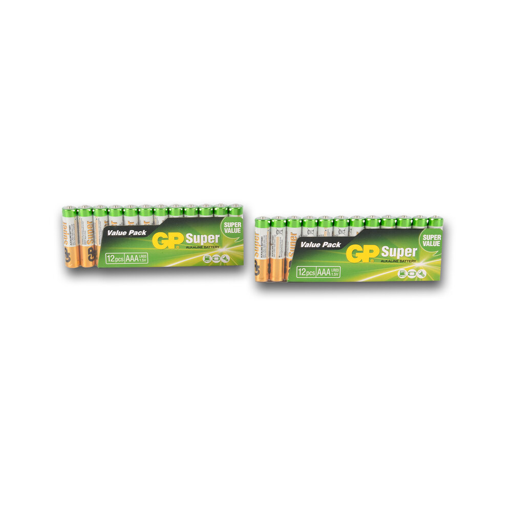 Discountershop 2 sets x 12 stuks | Batterijen | Alkali -Manganese | alkaline batterijen | AAA-batterijen 1.5V Discountershop 2 sets x 12 stuks | Batterijen | Alkali -Manganese | alkaline batterijen | AAA-batterijen 1.5V