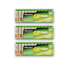Discountershop 3 sets x 12 stuks  | Batterijen | Alkali -Manganese | alkaline batterijen | AAA-batterijen | 1.5V Discountershop 3 sets x 12 stuks  | Batterijen | Alkali -Manganese | alkaline batterijen | AAA-batterijen | 1.5V
