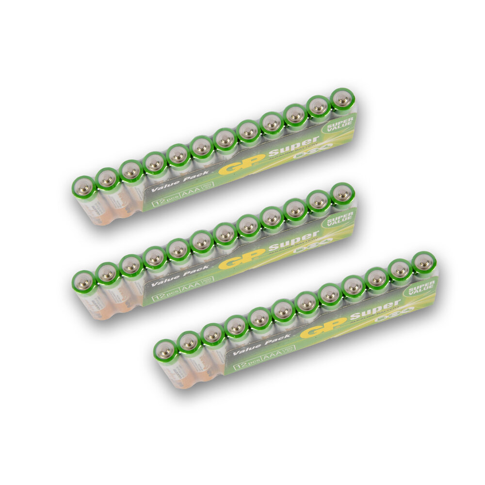 Discountershop 3 set van 36 stuks | Batterijen | Alkali -Manganese | alkaline batterijen | AAA-batterijen | 1.5V Discountershop 3 set van 36 stuks | Batterijen | Alkali -Manganese | alkaline batterijen | AAA-batterijen | 1.5V