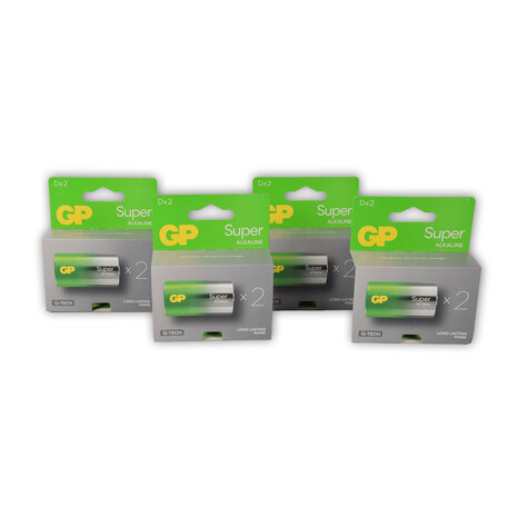 Discountershop 4 sets x 2 stuks  | Alkali -Manganese | Batterijen | alkaline batterijen |  1.5V