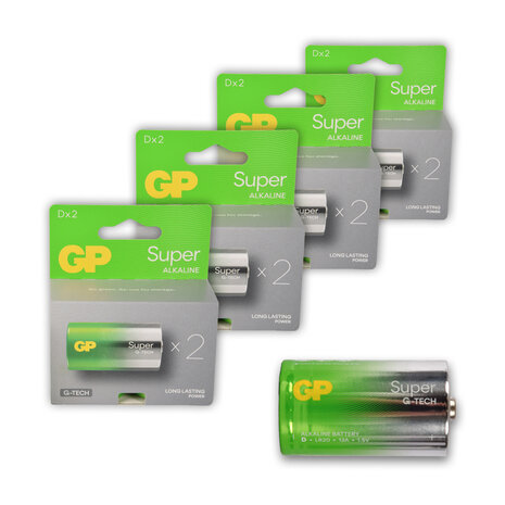 Discountershop 4 sets x 2 stuks  | Alkali -Manganese | Batterijen | alkaline batterijen |  1.5V