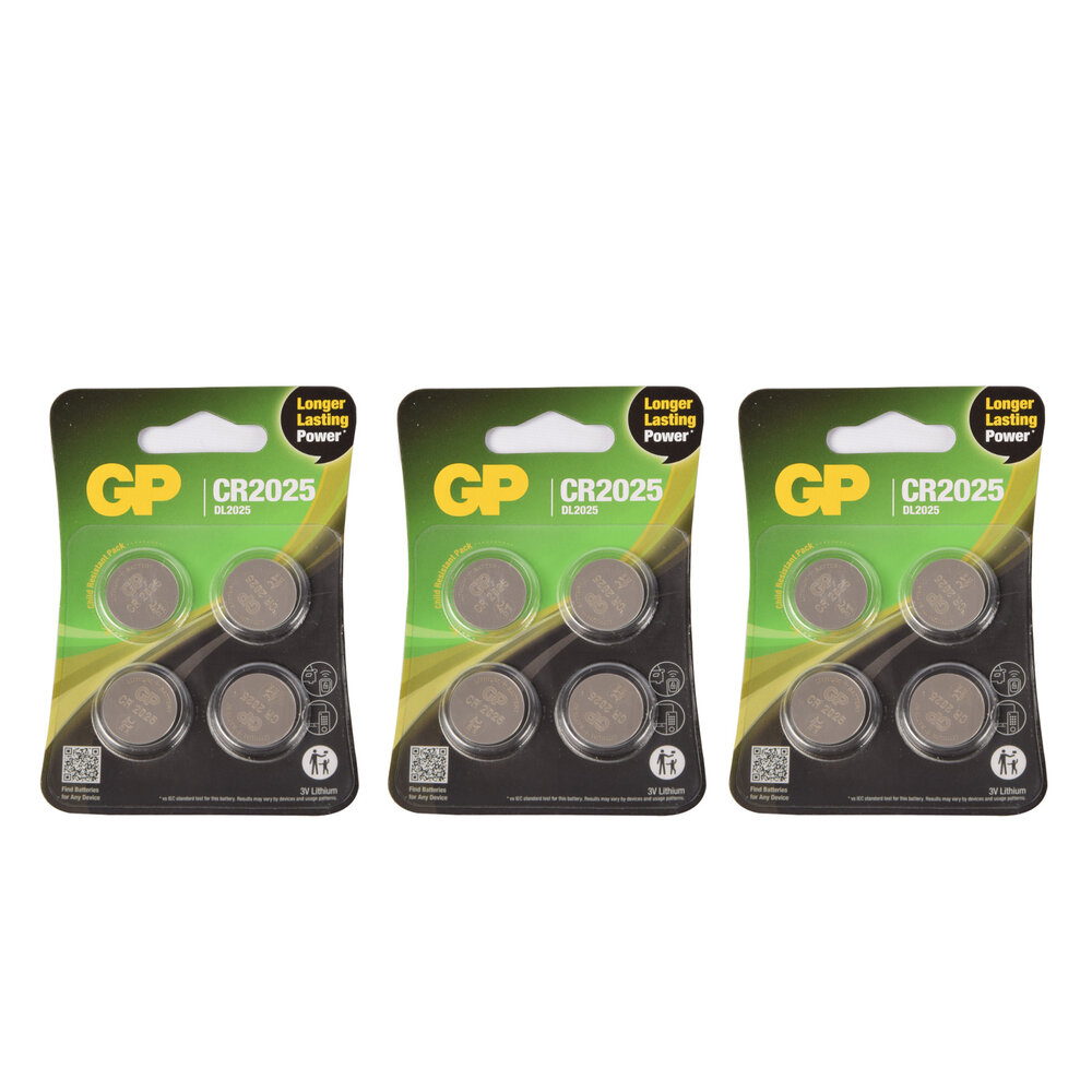 Discountershop Button Cell Battery CR2025 3V – 3 Set of 4 Pieces Each Set - Lithium Technology | Reliable Energy for Electronics and DIY Discountershop Button Cell Battery CR2025 3V – 3 Set of 4 Pieces Each Set - Lithium Technology | Reliable Energy for Electronics and DIY