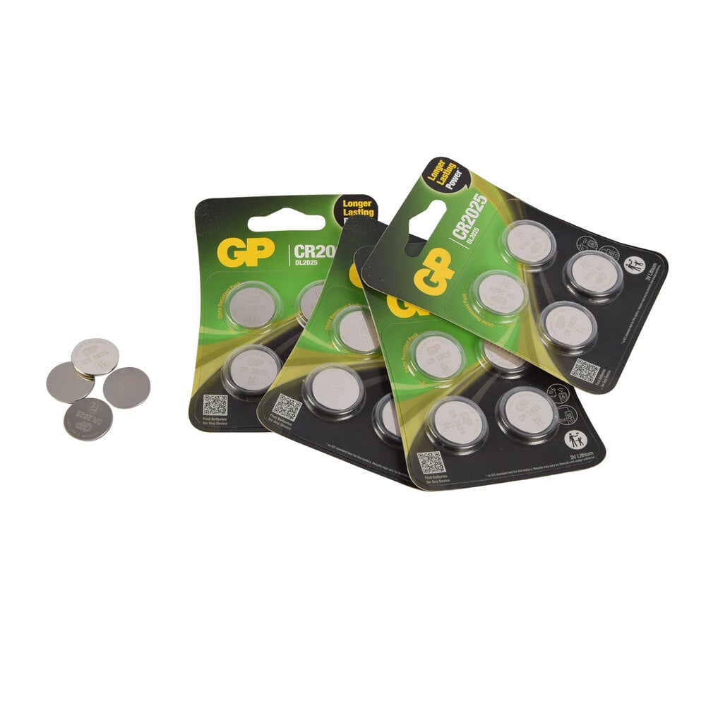 Discountershop Set of 5 Packages CR2025 3V Button Cell Batteries - 20 Pieces in Total - Lithium Technology Discountershop Set of 5 Packages CR2025 3V Button Cell Batteries - 20 Pieces in Total - Lithium Technology